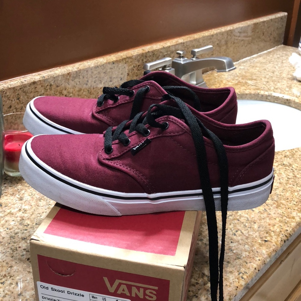SOLD Burgundy Vans Size 4.5Y